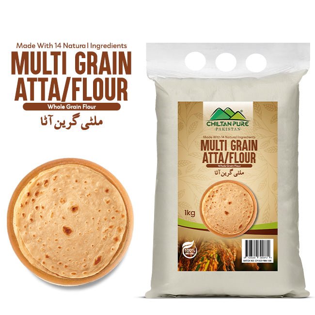 Multi Grain Atta (ملٹی گرین آٹا) / 1kg - ChiltanPure