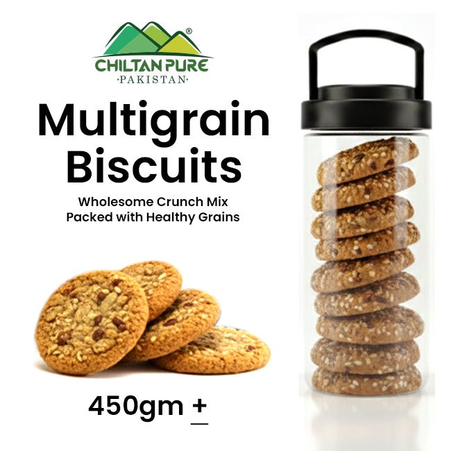 MultiGrain Biscuit Cookies / Made With Organic Desi Butter, Bakery Biscuit - ChiltanPure
