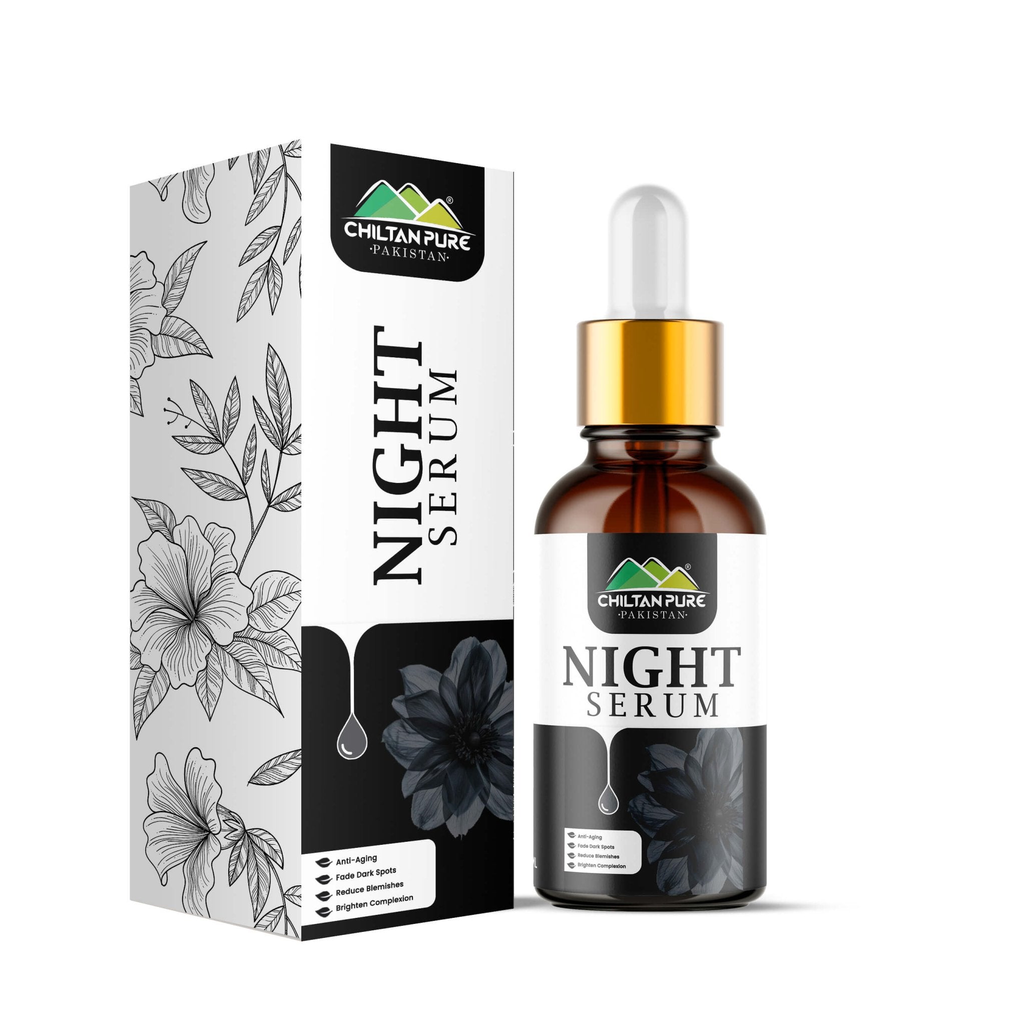 Night Serum 🌙 Boosts Collagen, get Glowing skin, Tackles dryness & Prevents Skin from Sagging 100% Natural & Safe,, 5️⃣ ⭐⭐⭐⭐⭐ RATING - ChiltanPure