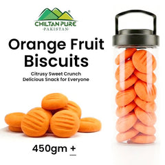 Orange Fruit Biscuit Cookies / Made With Organic Desi Butter, Bakery Biscuit - ChiltanPure