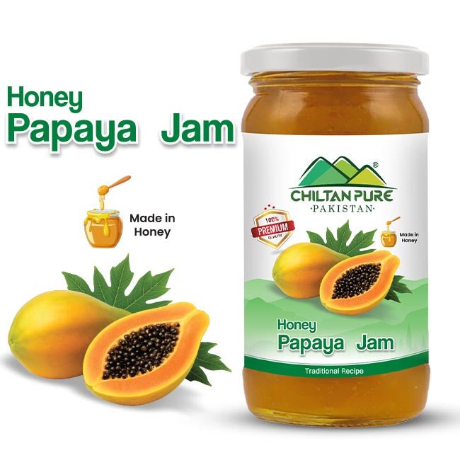 Papaya Jam (Made in Honey) / پپیتا جام / Papita Jam / 630gm - ChiltanPure