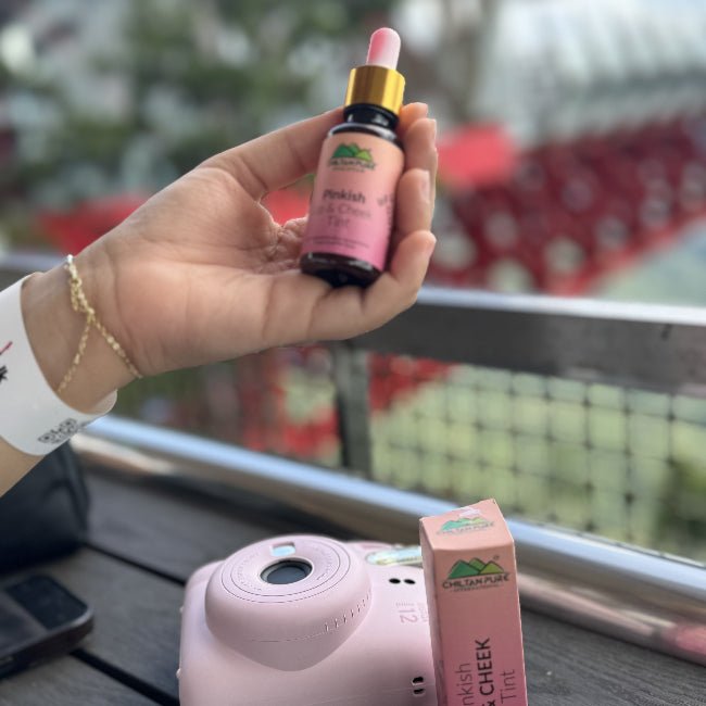 Pinkish Lips 👄 & Cheek Tint (گلابی ٹِنٹ) - Organic Liquid stain for lips, Nourish Lips & Hydrate lips all day - Most Favourite Tint in PAK 🇵🇰 - ChiltanPure