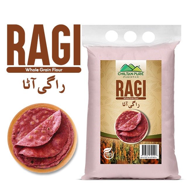 Ragi Flour (راگی کا آٹا) - Finger Millet Flour / Rich in Calcium, Iron & Dietary Fiber - ChiltanPure
