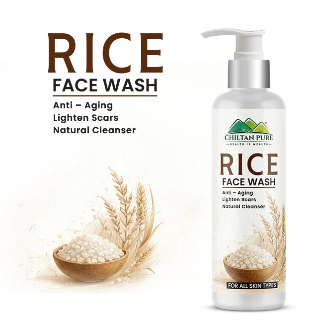 Rice Face Wash β Acts as a Natural Cleanser, Anti β Aging, Lighten Scars, Mattifies Oily Skin, & Soothes Sun Damage 150ml - ChiltanPure