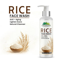 Rice Face Wash β Acts as a Natural Cleanser, Anti β Aging, Lighten Scars, Mattifies Oily Skin, & Soothes Sun Damage 150ml - ChiltanPure