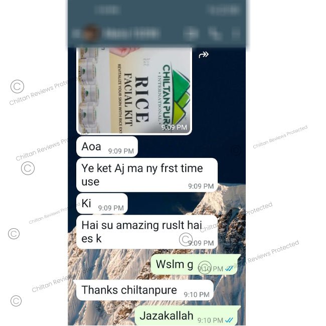 Rice Facial Kit - Revitalize Your Skin With Rice Extract Bright & Glow Kit - ChiltanPure