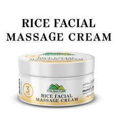 Rice Facial Massage Cream - Rejuvenates Skin, deeply cleanses, Relieves Stress & Provides Instant Glow to Skin!! - ChiltanPure