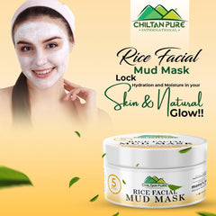 Rice Facial Mud Mask – Refine Pores, Soothes Skin, Absorbs Excess Oil, Lock hydration and moisture in your skin & Natural Glow!! - ChiltanPure