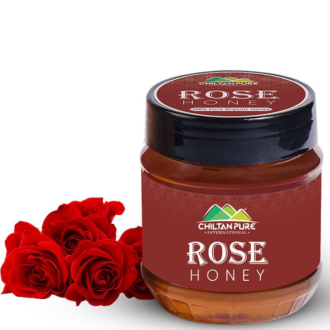 CHILTAN PURE Rose Infused Honey 450g – rose honey product image