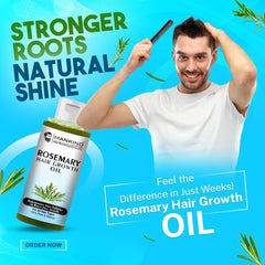 Rosemary Hair Growth Oil - Rejuvenates Hair Follicles to Boost Hair Growth, Detangles Hair & Repair Damaged Hair - ChiltanPure