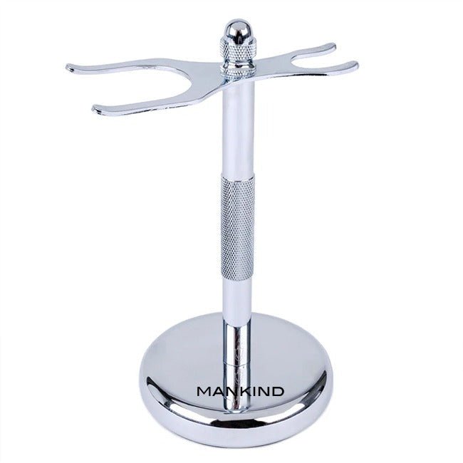 Safety Razor and Brush Stand - Polished Chrome - ChiltanPure