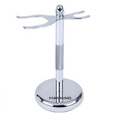 Safety Razor and Brush Stand - Polished Chrome - ChiltanPure
