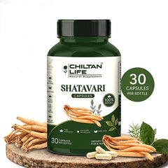 Shatavari Capsule 100% Natural Shatavari Tablets 30 Per Bottle 500mg - ChiltanPure