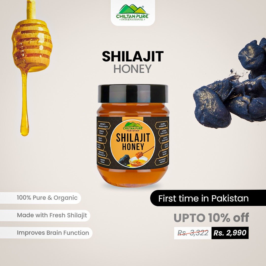Shilajit Honey - Made with Fresh Gold Blood of Mountains, Good for Heart Health, Improves Brain Function, Effective Relief in Joints Pain - ChiltanPure