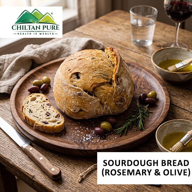 Sourdough Bread (Rosemary & Olive) / ساورڈو بریڈ (روزمیری اینڈ زیتون) - ChiltanPure