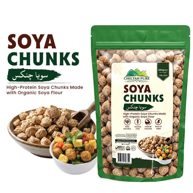 Soya Chunks / سویا چنکس / Gross Weight 500gm± - ChiltanPure