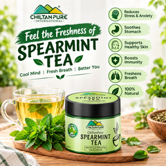 Spearmint Tea - 100% Pure Herbal Tea for Relaxation, Digestion & Freshness - ChiltanPure
