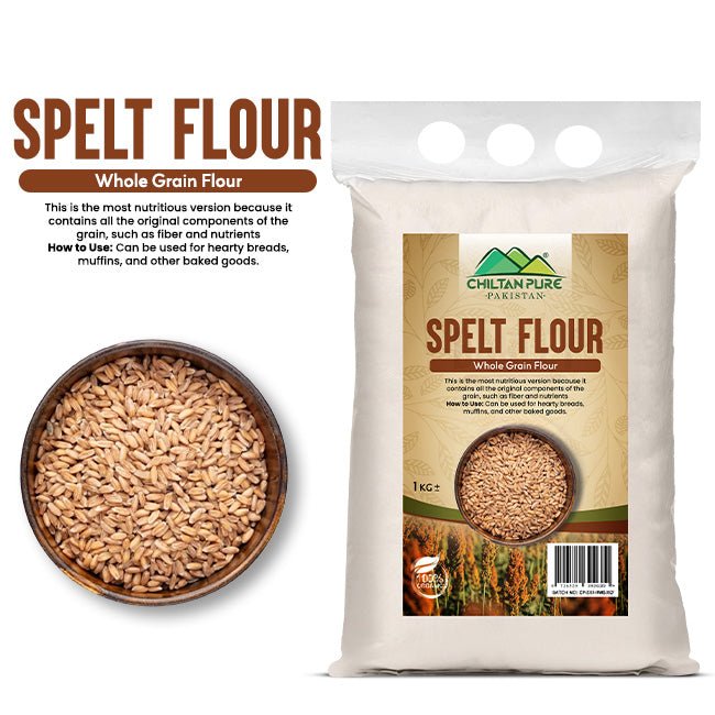 Spelt Flour Flour / اسپیلٹ گندم کا آٹا / Milled from high - quality spelt grains - ChiltanPure