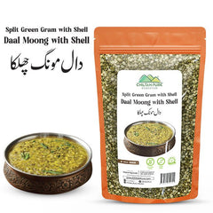 Split Green Gram with Shell / دال مونگ چھلکا / Dal Moong W/O Shell / 800g - ChiltanPure