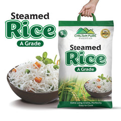 Steamed Rice – Extra Long, Extra Fluffy A - Grade Organic Grains, Finely Harvested for the Highest Quality and Perfect Aroma - ChiltanPure
