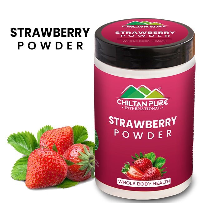 Strawberry Powder – Naturally Enhanced Sweet Flavor, Rich in Calcium, Vitamin K, Potassium & Manganese - ChiltanPure