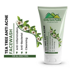 Tea Tree Anti Acne Face Wash – Prevents Acne Eruptions, Removes Excess Oil, Reduces Blackheads & Whiteheads - ChiltanPure