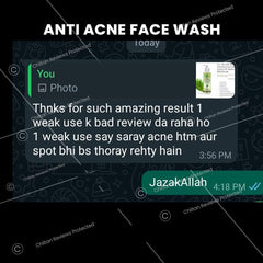 Tea Tree Anti Acne Face Wash – Prevents Acne Eruptions, Removes Excess Oil, Reduces Blackheads & Whiteheads - ChiltanPure