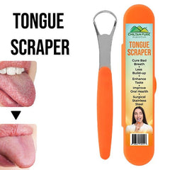Tongue Scraper - Cure Bed Breath Less Build Up Enhance Taste - ChiltanPure