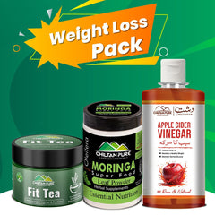Weight Loss Kit - Apple Cider Vinegar, Moringa Powder Super Food,Fit Tea - ChiltanPure
