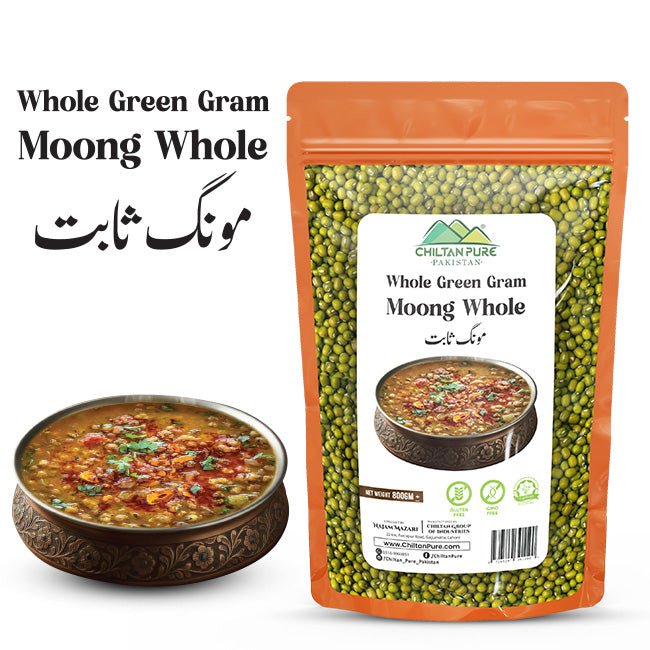 Whole Green Gram / مونگ ثابت / Moong Whole / 800g - ChiltanPure