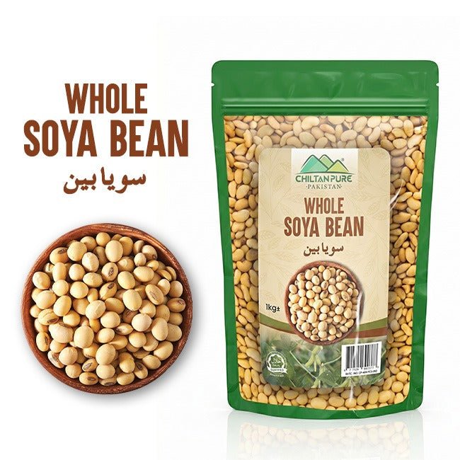 Whole Soya Bean / ثابت سویا بین / Sabut Soya Bean / 1kg - ChiltanPure