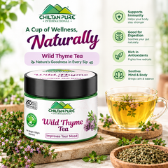 Wild Thyme Tea – Improves Your Mood, 70g Caffeine-Free - ChiltanPure