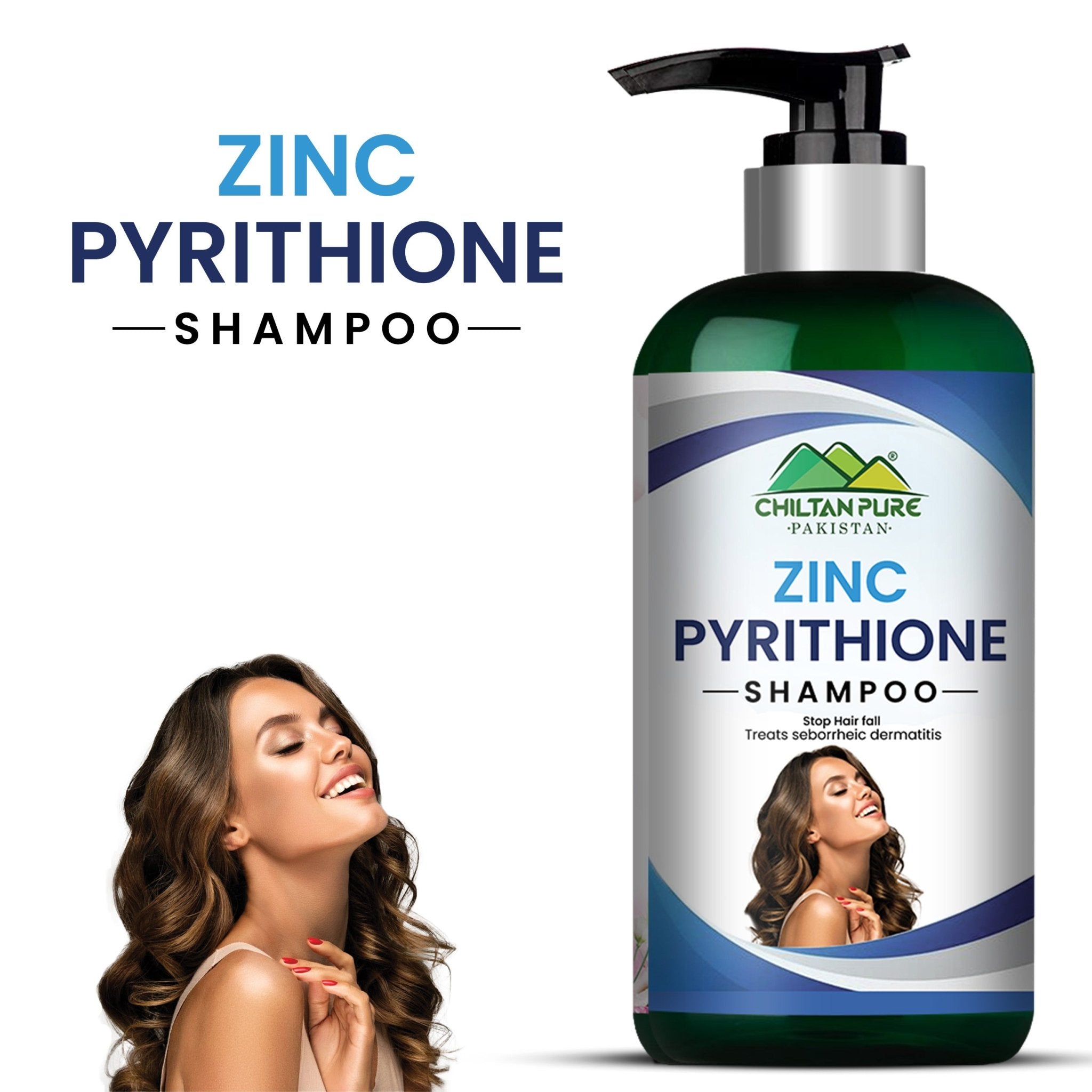 Zinc Pyrithione Shampoo – Anti - Hair Fall & Scalp Treatment Formula - ChiltanPure