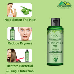 CHILTAN PURE Aloe Vera Oil 120ml for hair care