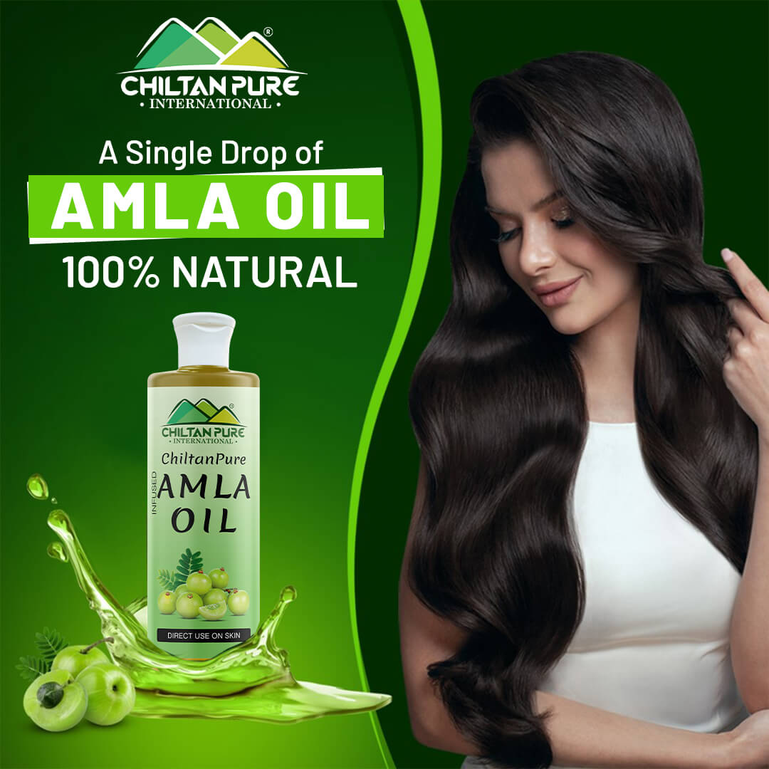 Amla Oil – Lessen Hair Loss, Boosts Hair Growth, Treats Dry Scalp & Prevents Premature Hair Greying - ChiltanPure