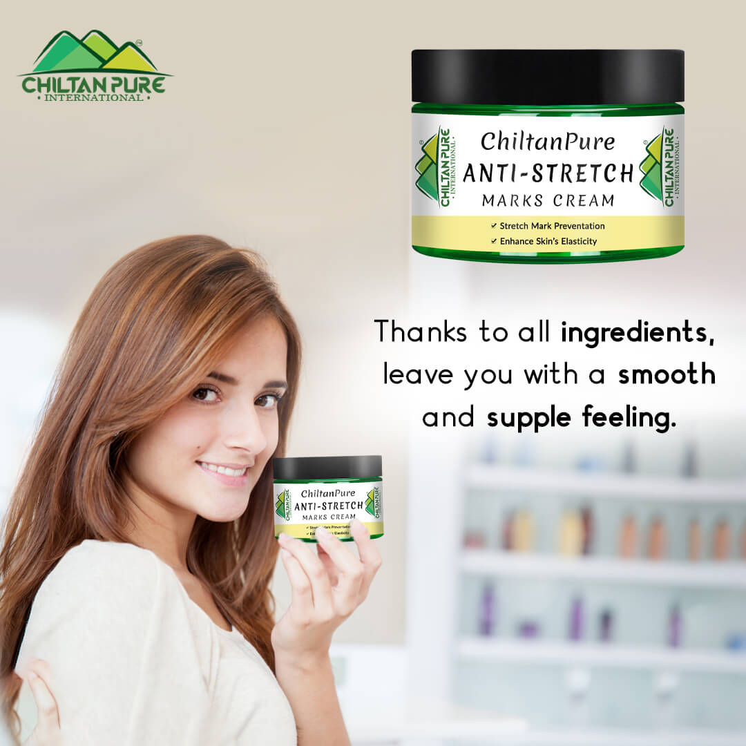 Anti-Stretch Marks Cream – Formulated With Shea Butter, Coco Butter & Vitamin E, Prevent Scars & Stretch Marks With Intense Hydration & Smoothing 30ml - ChiltanPure