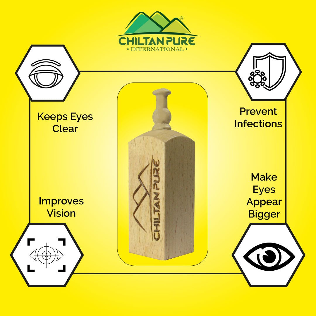 Asmad Surma (سیاہ سُرمہ) – Protect Eyes from Glares of the Sun, Prevents Eyes Infection, Keeps the Eyes Cool & Make Eyes Appear Bigger - ChiltanPure