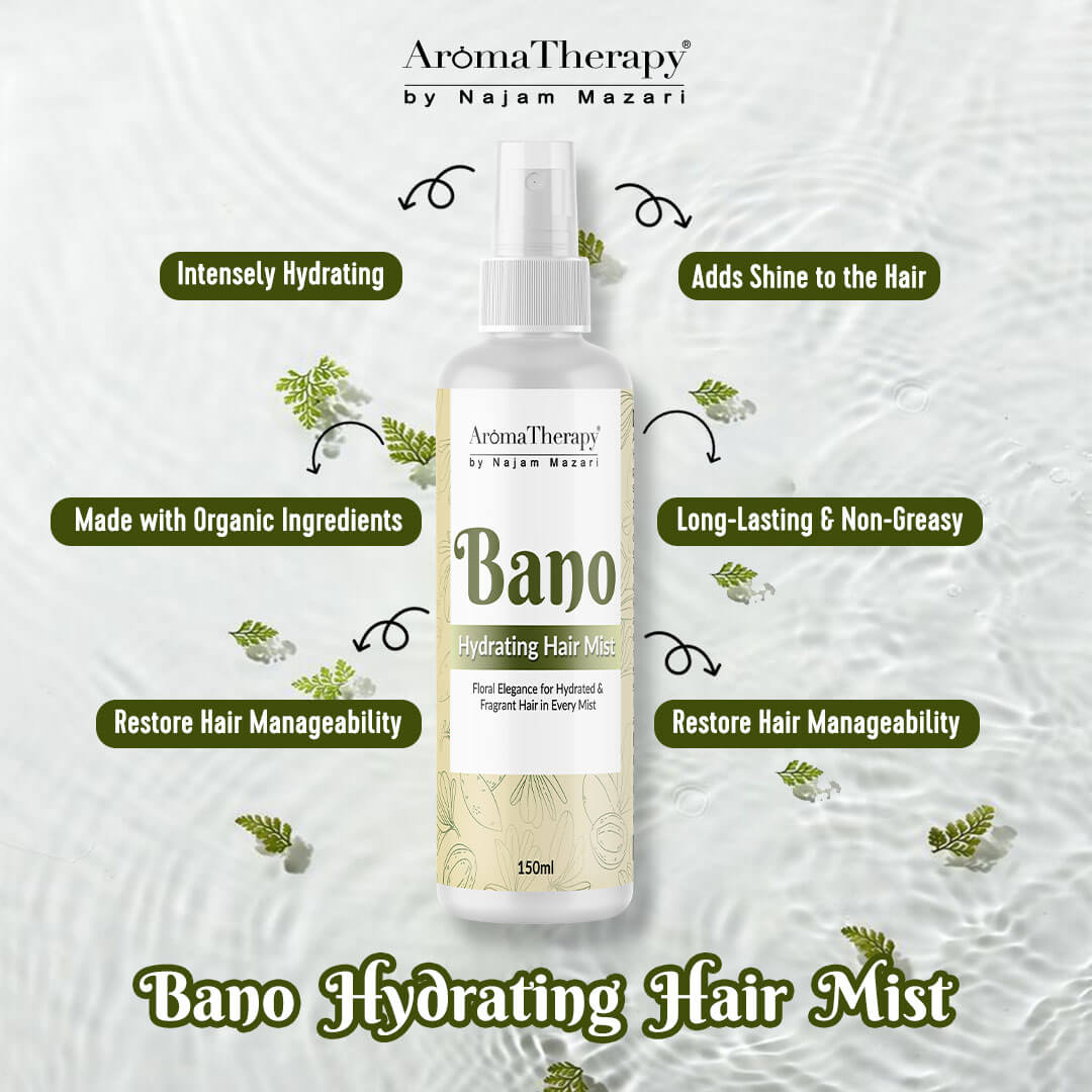 Bano Hydrating Hair Mist - Floral Elegance for Hydrated & Fragrant Hair in Every Mist - 💯Organic - ChiltanPure