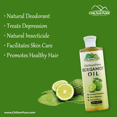 Bergamot Infused Oil – Asthma Prevention, Eases Anxiety, Promotes Healthy Hair & Facilitates Skin Care 200ml - ChiltanPure