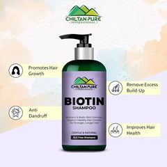 Biotin Shampoo β Hydrates Scalp, Promotes Healthy Hair Growth, Reduce Split Ends & Prevents Hair Breakage 260ml,, Doctor's π¨ββοΈ Recommended - ChiltanPure