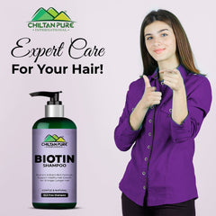 Biotin Shampoo β Hydrates Scalp, Promotes Healthy Hair Growth, Reduce Split Ends & Prevents Hair Breakage 260ml,, Doctor's π¨ββοΈ Recommended - ChiltanPure