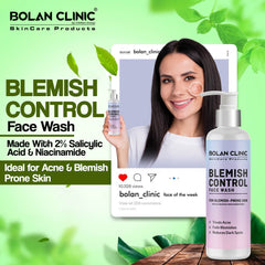 Blemish Control Face Wash - Made with 2% Salicylic Acid & Niacinamide, Treats Acne, Fades Blemishes & Reduces Dark Spots - ChiltanPure