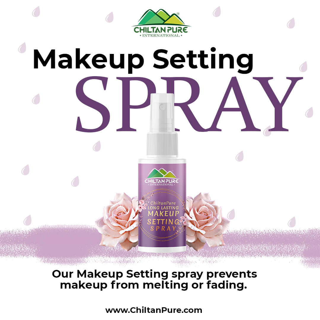Chiltan Makeup Setting Spray – Keeps Skin Hydrated, Plump and Soft & Provides Dewy Glow Make-up look 50ml - ChiltanPure