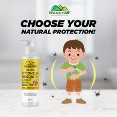 Citronella Mosquito Natural Repellent Body Lotion – Works against mosquito, Eliminate infections, Contain Anti-inflammatory properties – 100% natural 150ml - ChiltanPure