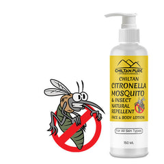 Citronella Mosquito Natural Repellent Body Lotion – Works against mosquito, Eliminate infections, Contain Anti-inflammatory properties – 100% natural 150ml - ChiltanPure