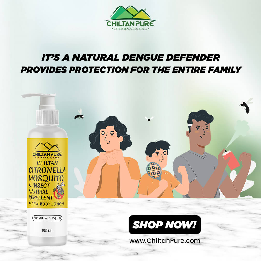 Citronella Mosquito Natural Repellent Body Lotion – Works against mosquito, Eliminate infections, Contain Anti-inflammatory properties – 100% natural 150ml - ChiltanPure