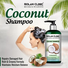 Coconut Shampoo – Rich & Creamy Formula, Maintains Moisture Balance, Repairs Damaged Hair - ChiltanPure