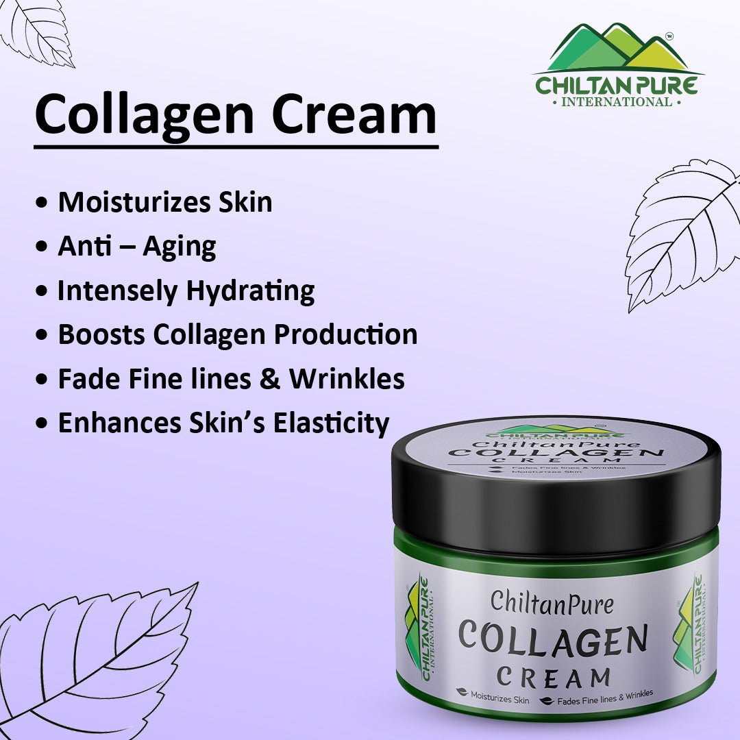 Collagen Cream – Anti-Aging, Promotes Blood Circulation, Boosts Collagen Production & Enhances Skin’s Elasticity - ChiltanPure