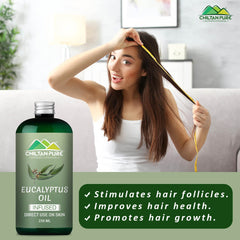 Eucalyptus Infused Oil – Prevents Acne, Soothes Dry Skin, Natural Stress Buster & Reduces Scalp Irritation 250ml - ChiltanPure