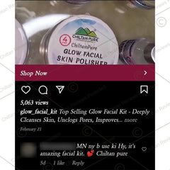 Glow Facial Kit (4x Results) – Deep Cleansing, Anti- Aging & Enhances Skin’s Natural Glow,, 5️⃣ ⭐⭐⭐⭐⭐ RATING - ChiltanPure